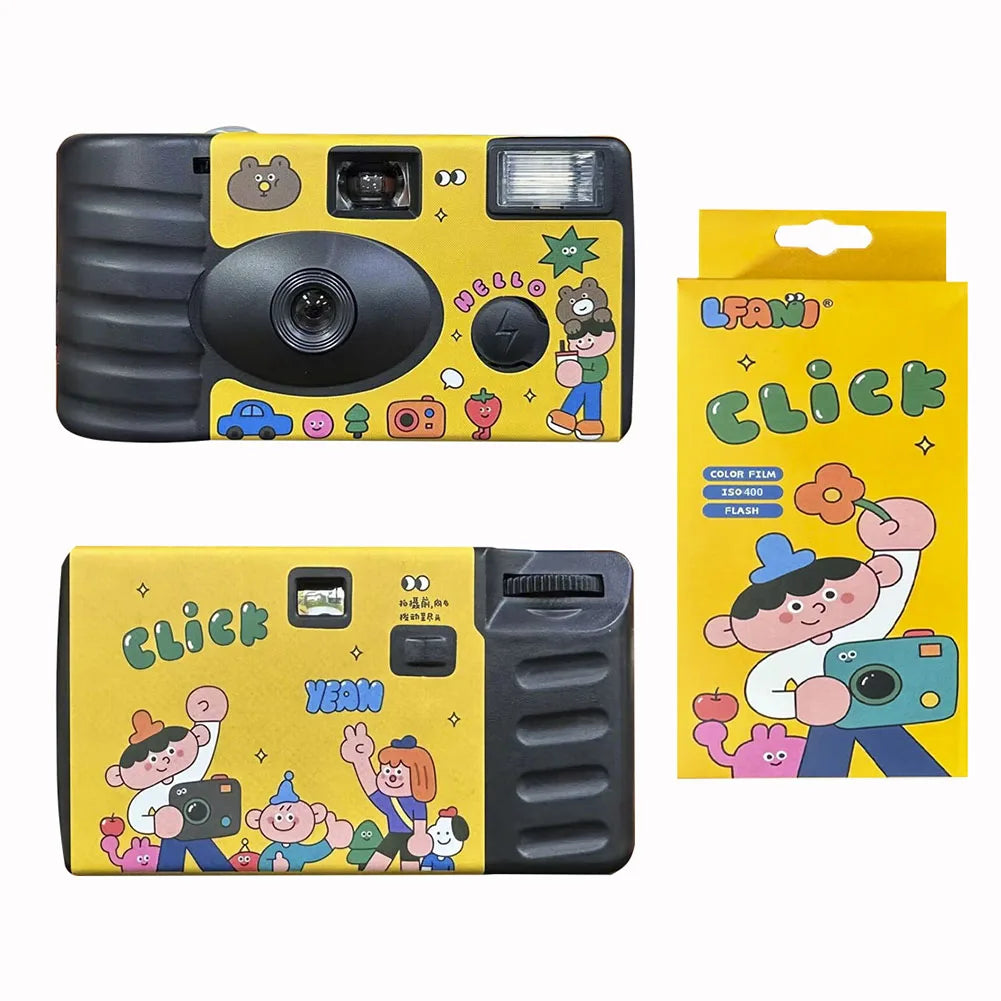 35mm Disposable Film Camera Built-in Flash One Time Use Camera Retro Camera for Party Wedding