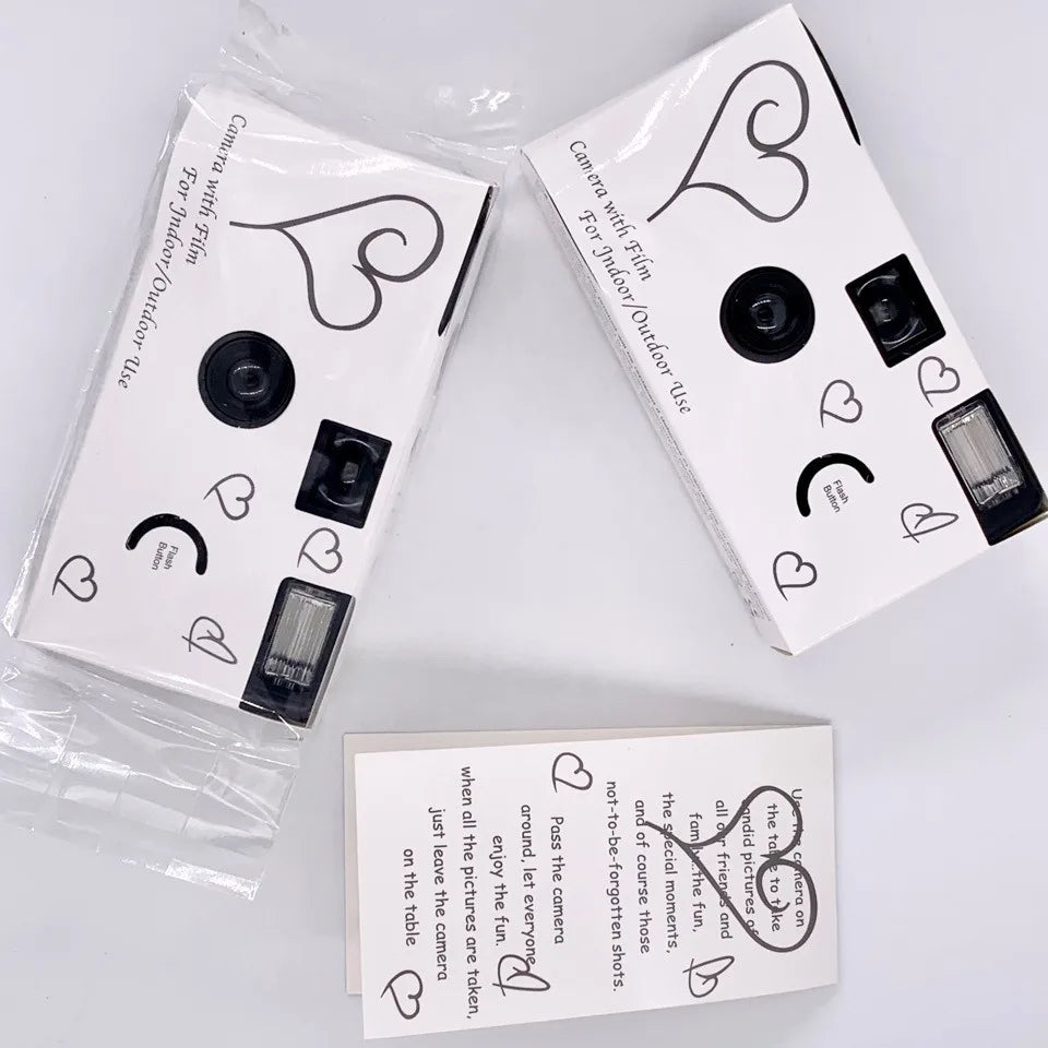 1-6PCS 35mm Film Camera Wedding Disposable Camera One Time 16/27 Roll Flash Camera for Anniversary Birthday Gift Party Vacation